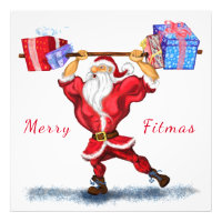 Poster de Noël Fitness Père Noël