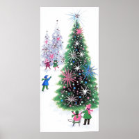Poster de Noël rétro vintage