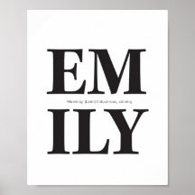 Poster de nom Emily