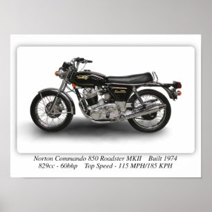 Poster de Norton Commando 850 Roadster MKII - A3