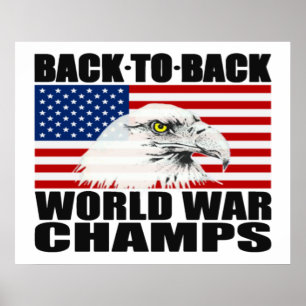 Poster De nouveau à la guerre mondiale arrière mâche