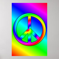 Poster de paix psychédélique