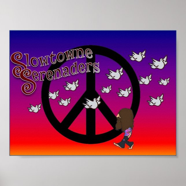 Poster de paix Serenaders de ville lente (Devant)