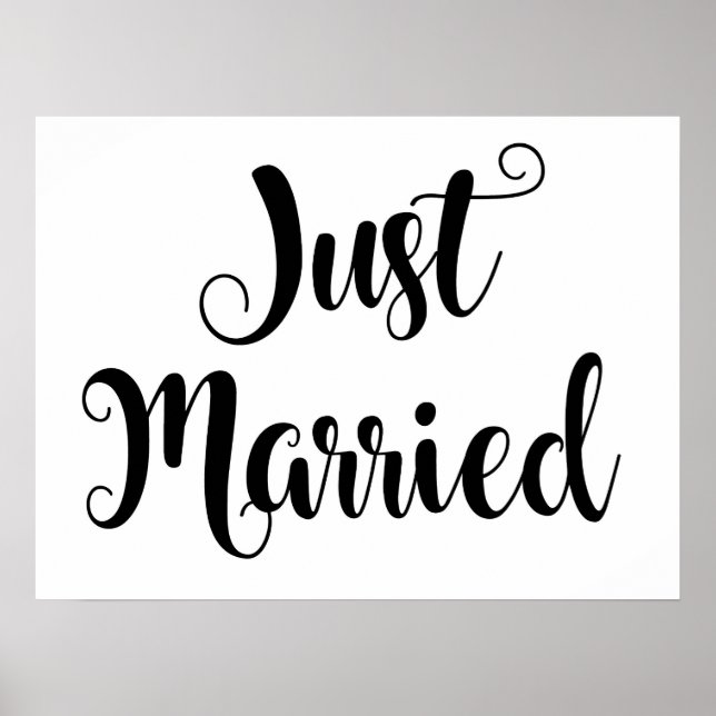 Poster de pancarte Personnalisé Chic Mariage Juste (Devant)