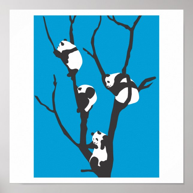 Poster de Pandas Hangin' Out (Devant)