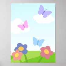 Poster de papillon mignon