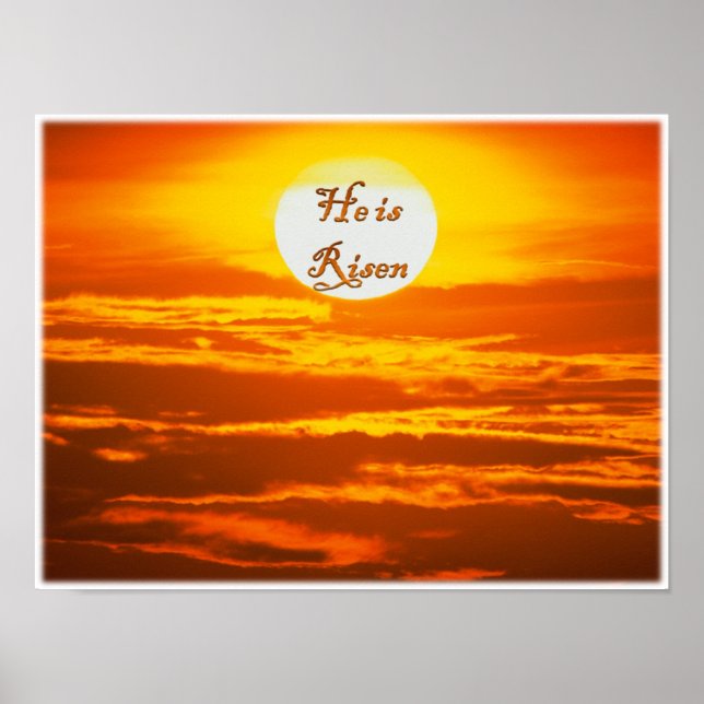 Poster de Pâques "Il est ressuscité" (Devant)