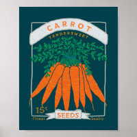 Poster de paquets de graines de carottes (Rich Nav