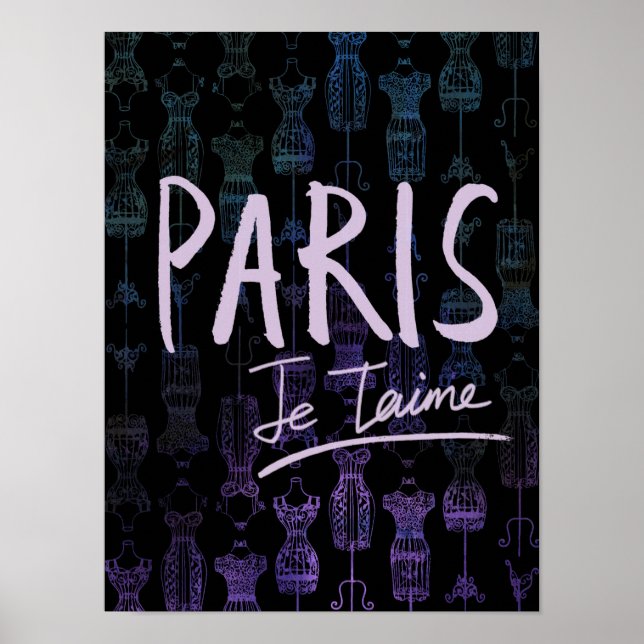 Poster de Paris (Noir) (Devant)