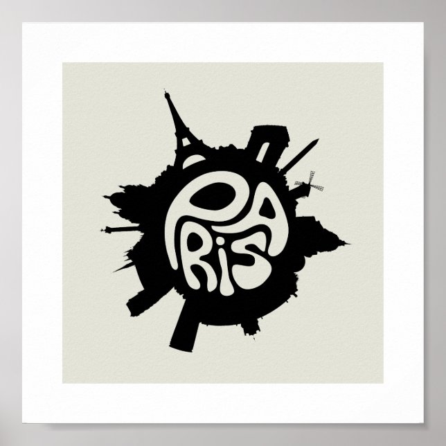 Poster de Paris Planet Typographie (Devant)