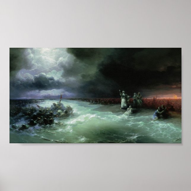 Poster de passage de la mer Rouge (Aivasovsky) (Devant)