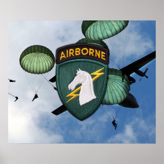 Poster de patchs de 1re opération spéciale de l'US (Devant)