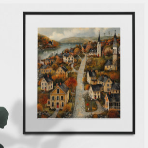 Poster de peinture à l'huile d'art populaire de la