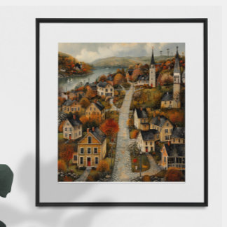 Poster de peinture à l'huile d'art populaire de la