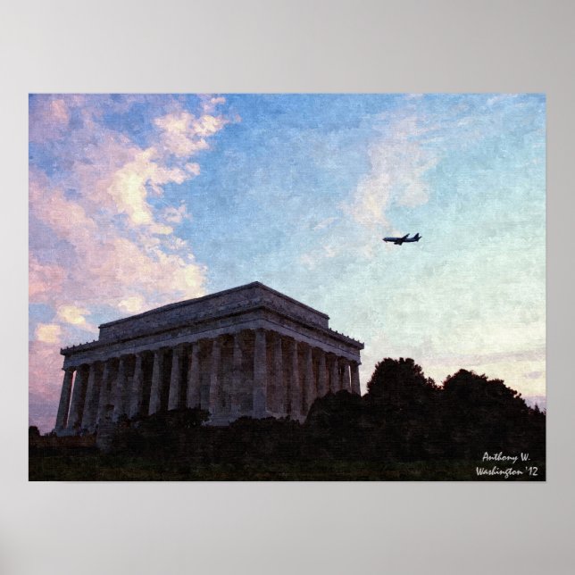 Poster de peinture à l'huile Lincoln Memorial (Devant)