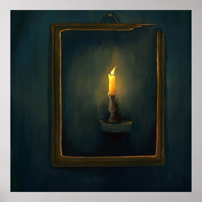 Poster de peinture aux chandelles (Devant)