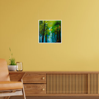Poster de peinture dans le paysage du jardin