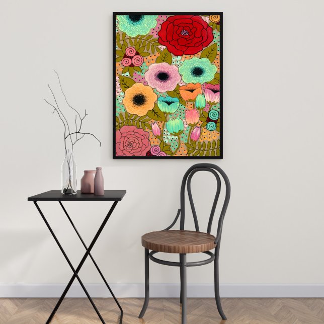Poster de peinture de jardin floral Art Imprimer (Créateur téléchargé)