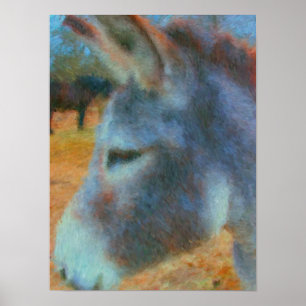 Poster de peinture Donkey et Horse