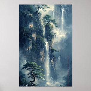 Poster de peinture traditionnelle chinoise du pays