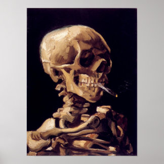Poster de peinture Van Gogh Skeleton