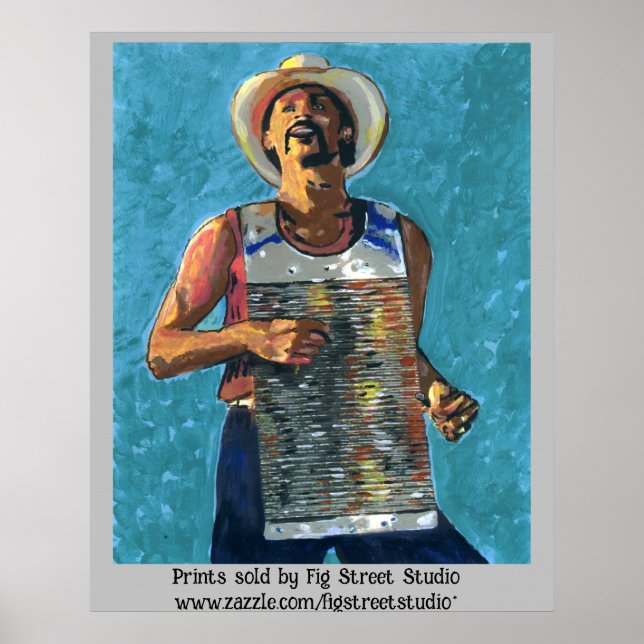 Poster de peinture Zydeco Joe (Devant)