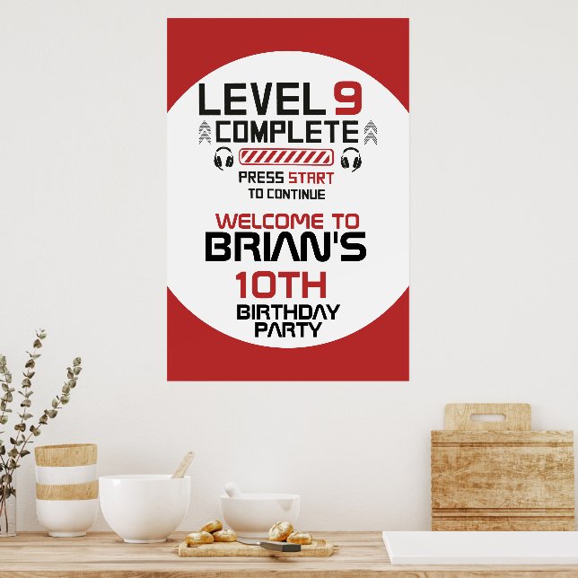 Poster de pendaison de l'anniversaire du joueur (Cuisine)