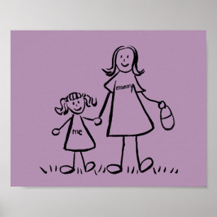 Poster de personnage de famille personnalisé de la