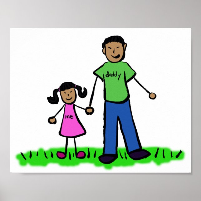Poster de personnage de famille personnalisé père  (Devant)