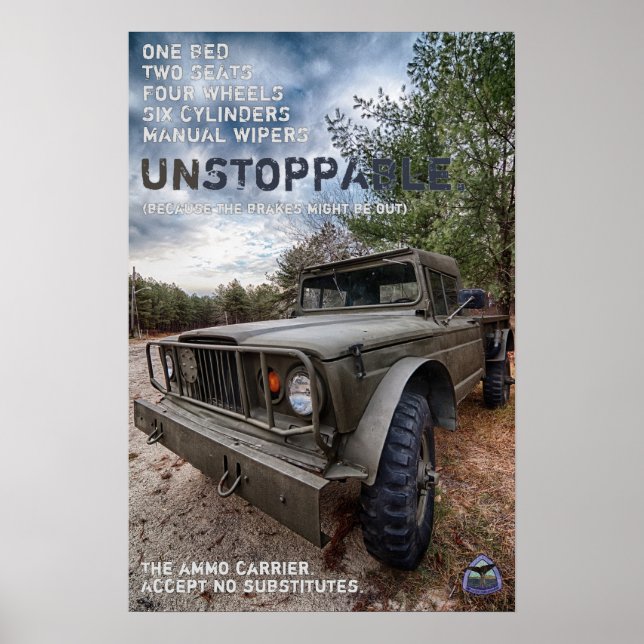 Poster de petit porteur de munitions non stoppable (Devant)