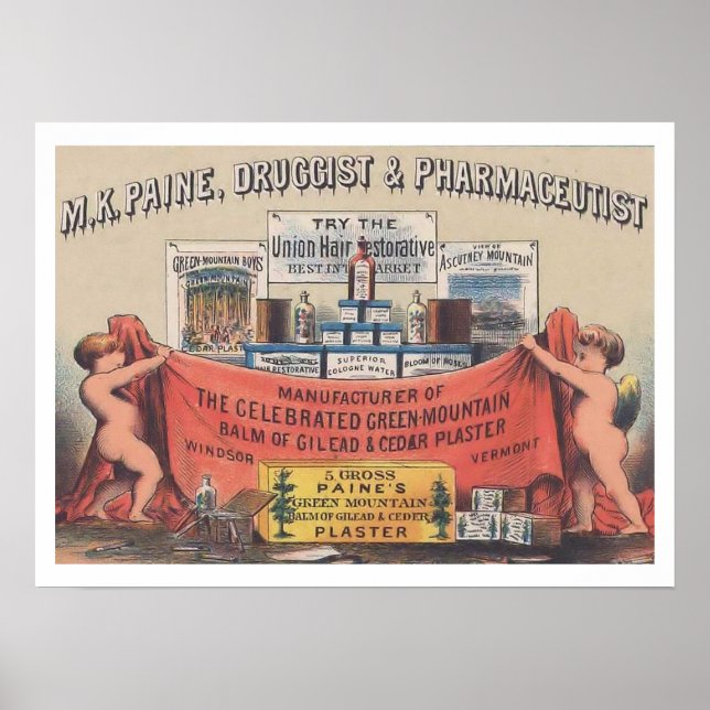 Poster de pharmacie vintage (Devant)