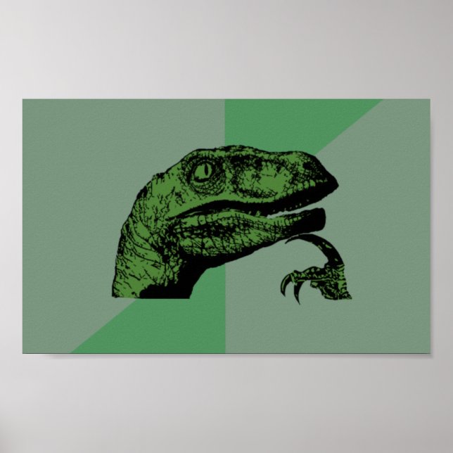 Poster de Philosoraptor blanc (Devant)