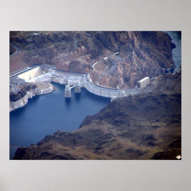 Poster de photos aériennes du barrage Hoover Impri (Devant)