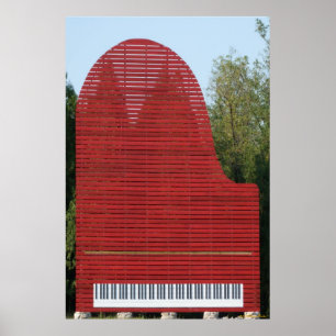 Poster de piano rouge