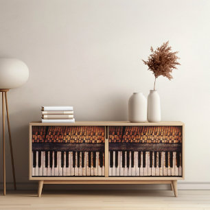 Poster de piano vintage pour meubles papier découp