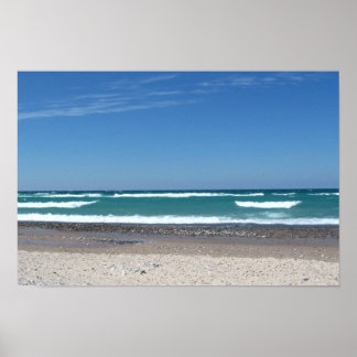 Poster de plage et de vagues