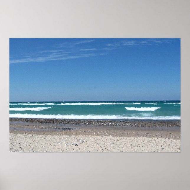 Poster de plage et de vagues (Devant)