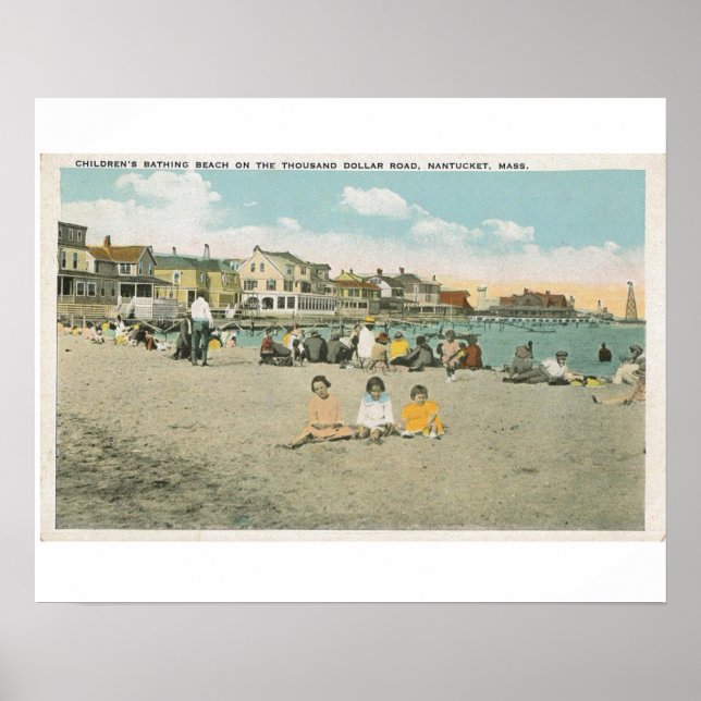 Poster de plage Nantucket Jetties (Devant)