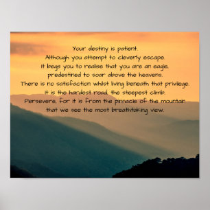 Poster de poésie inspirante à thème de Sunset Moun