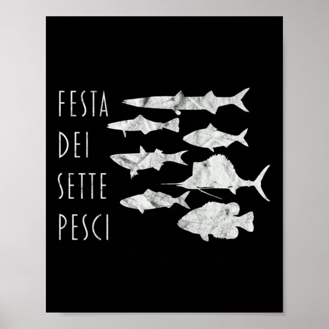 Poster De Poissons Italie T- Christmas Eve Sept 7 Poisson (Devant)
