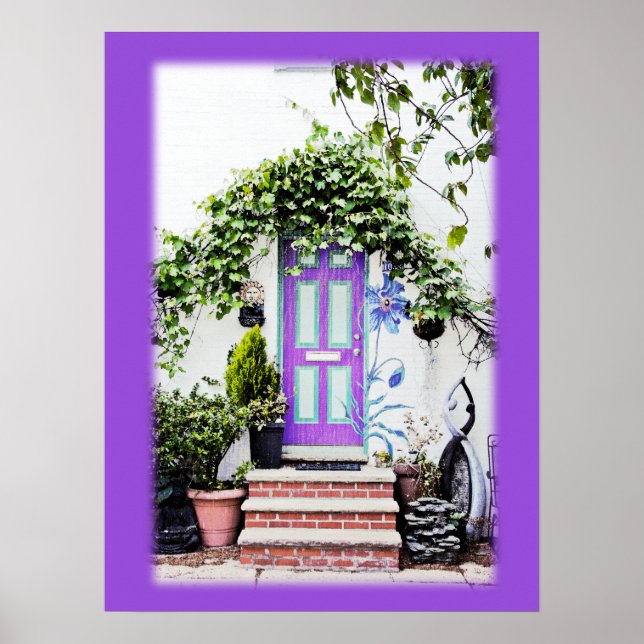 Poster de porte violette (Devant)
