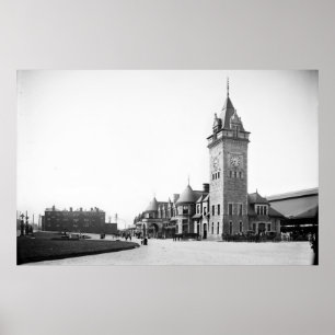 Poster de Portland, Maine Union Station Circa 1900