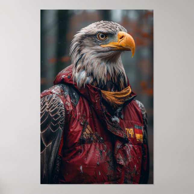 Poster de portrait complet de l'aigle Majestic (Devant)