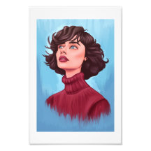 Poster de portrait de la femme de Margot