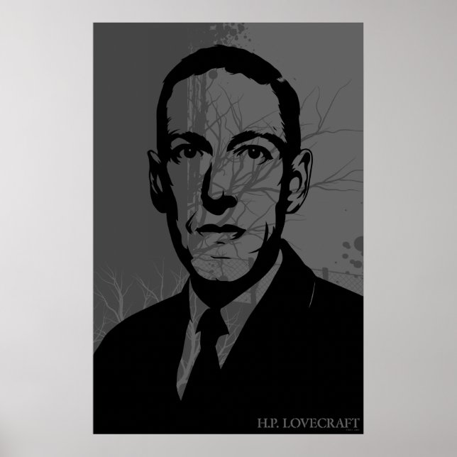 Poster de portrait HP Lovecraft (Devant)