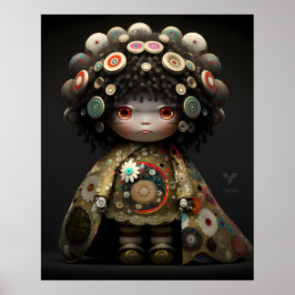 Poster de poupée en 3D par Takashi Murakami
