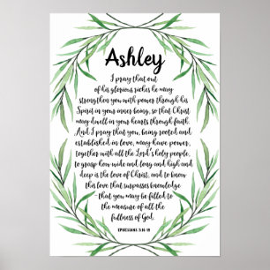 Poster de prière de calligraphie personnalisée, Ep