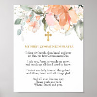 Poster de prière de la première sainte communion d