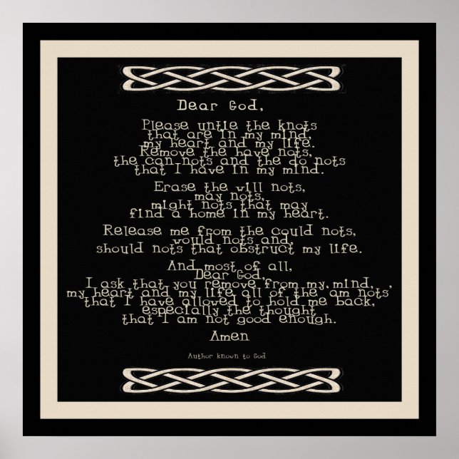 Poster de prière des noeuds (Devant)