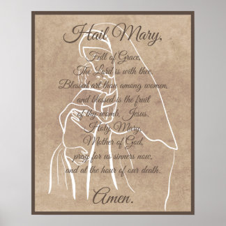Poster de prière Hail Mary